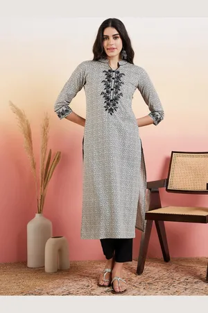 Women Floral Embroidered Regular Chikankari Pure Cotton Kurta with Trousers
