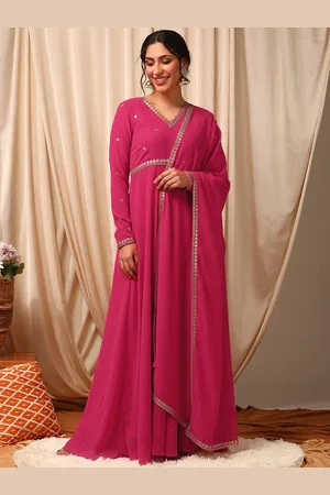 Embellished Sequinned Anarkali Kurta with Dupatta