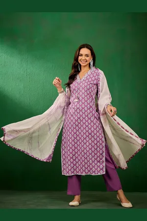 Ethnic Motifs Printed Kurta With Trousers & Dupatta