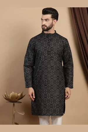 Printed Mandarin Collar Kurta