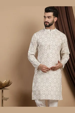 Geometric Printed Straight Pure Cotton Kurta